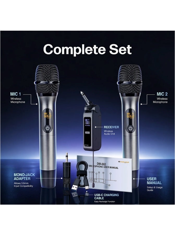 Magic Star Professional UHF Wireless Microphone Set M82 - Image 2