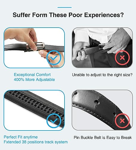 CHAOREN Click Belts for Men - Mens Ratchet Belt 1 3/8" for Dress Pants - Perfect Companion to Men's Oxfords - Image 3