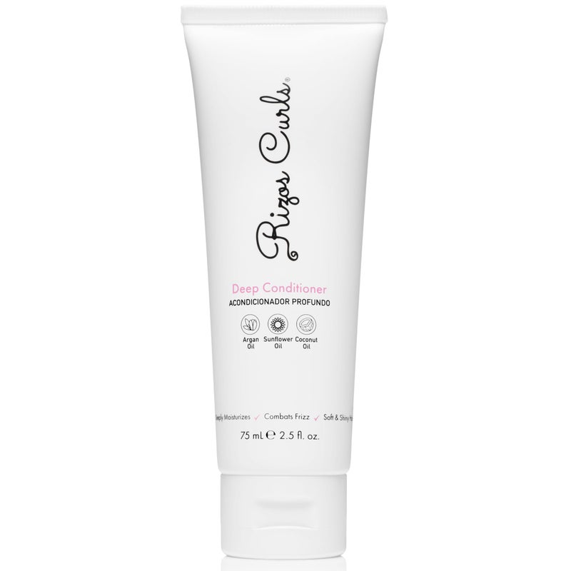 Rizos Curls بلسم عميق للسفر من ريزوس كيرلز، يقوي ويرطب الشعر مع التحكم في التجاعيد، يضيف نعومة وسهولة في التصفيف مع زيت جوز الهند، زيت عباد الشمس وزبدة الشيا، 2.5 أونصة - Image 1