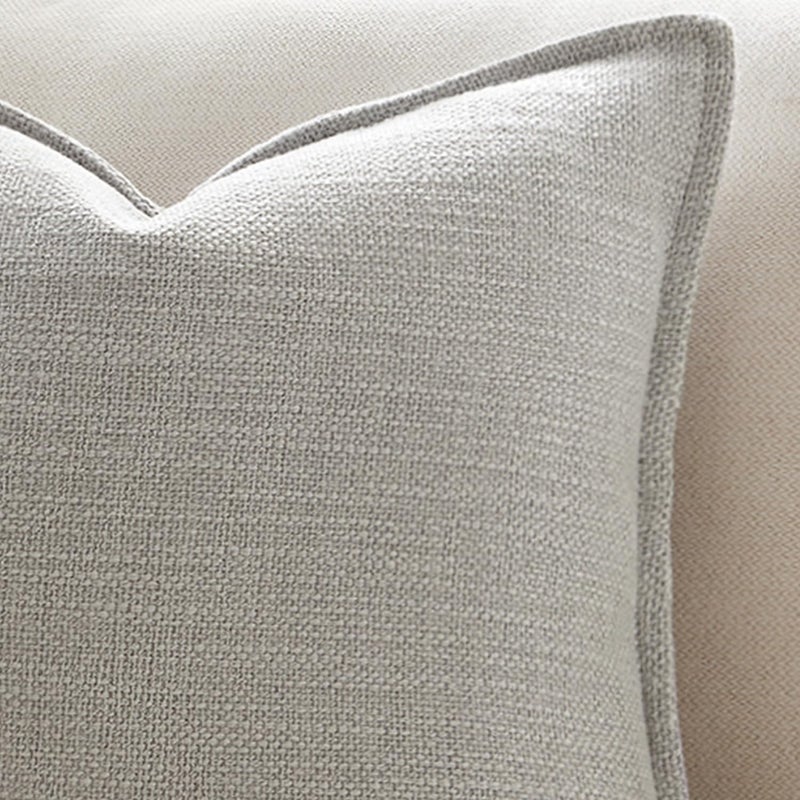 Meekio Set of 2 Light Gray Pillow Covers 20 x 20 inches Flange Edge Pillow Covers Textured Throw Pillow Covers for Neutral Home Decor - Image 4