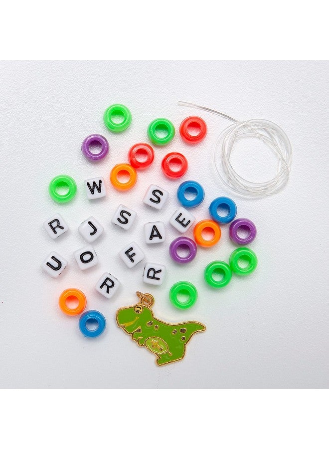 Fun Express Dinosaur VBS Pony Bead Bracelet Craft Kit - VBS Vacation Bible School Supplies/Decor, Makes 12 - Image 2