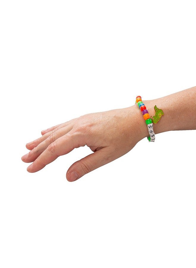 Fun Express Dinosaur VBS Pony Bead Bracelet Craft Kit - VBS Vacation Bible School Supplies/Decor, Makes 12 - Image 3