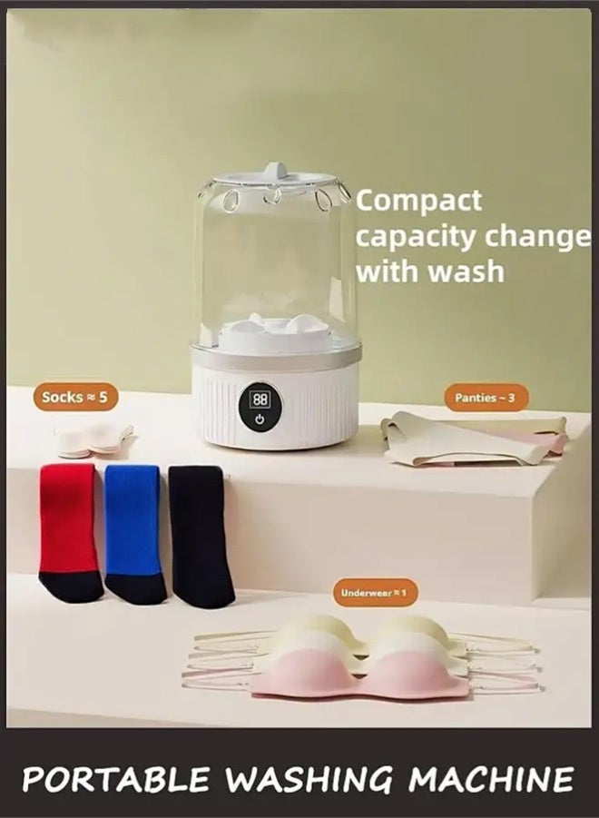 APEX 1L Portable Underwear Washer, 2025 Upgraded Mini Washing Machine | Cordless & Rechargeable Laundry Cup for Bra, Underwear, Socks Compact Travel-Friendly Washer - Image 4