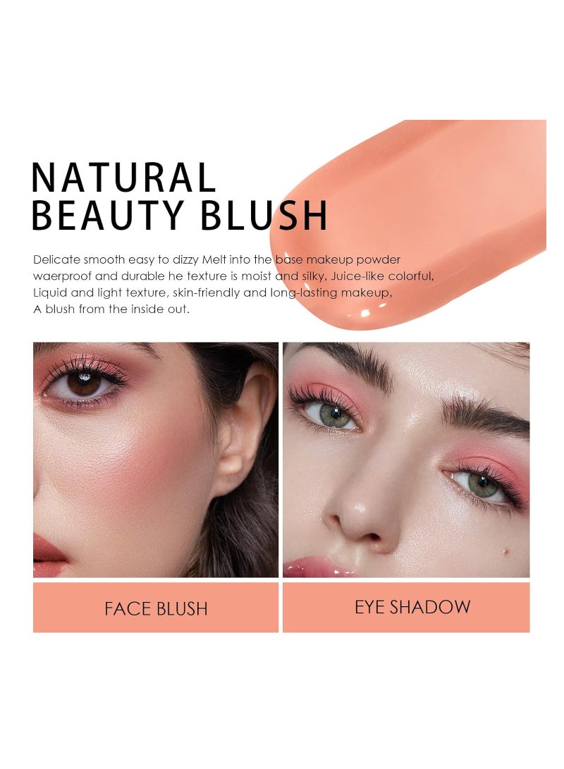 Soft Liquid Blush - Lightweight Velvet Beauty Blush for Cheeks, Long-Lasting & Breathable, Natural Dewy Finish, Moisturizing Glossy Formula, 02 Tender Powder (1 Pack)  - Image 5
