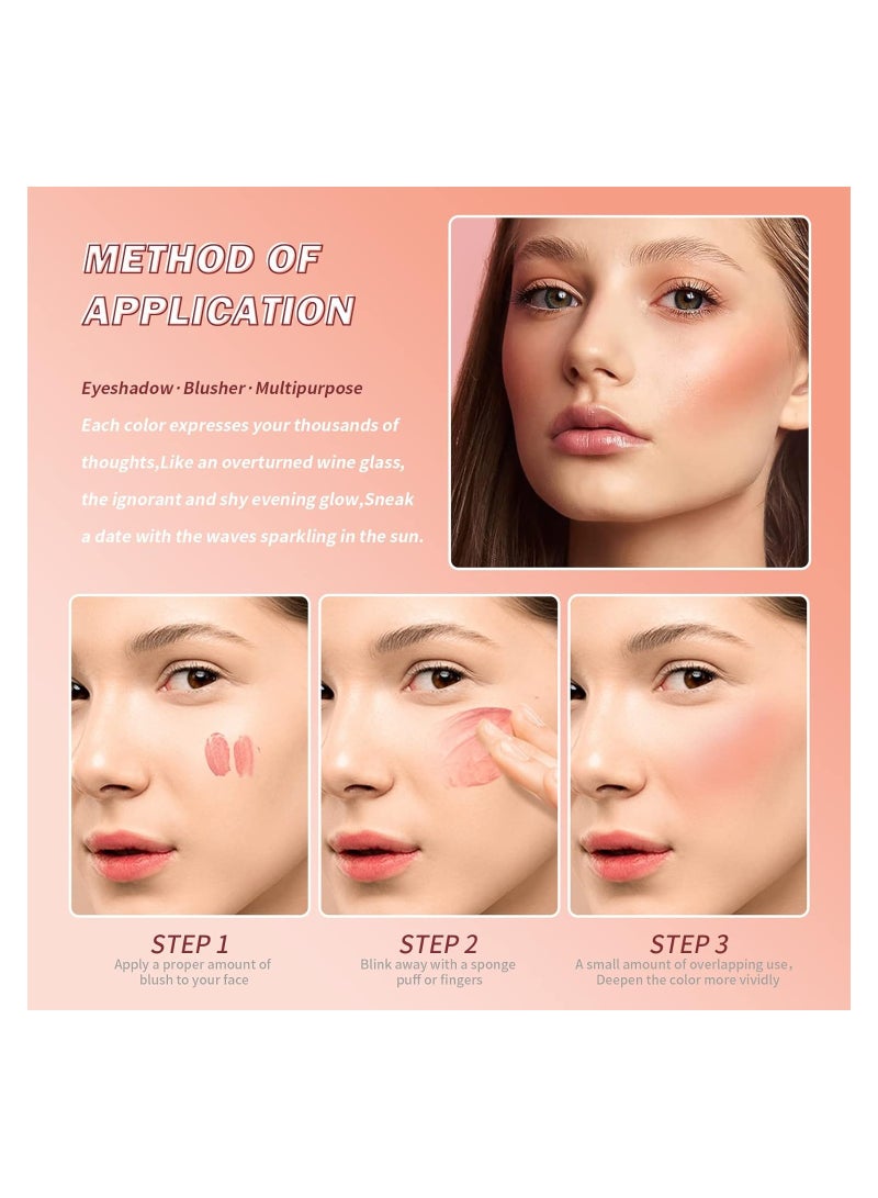 Soft Liquid Blush - Lightweight Velvet Beauty Blush for Cheeks, Long-Lasting & Breathable, Natural Dewy Finish, Moisturizing Glossy Formula, 02 Tender Powder (1 Pack)  - Image 2
