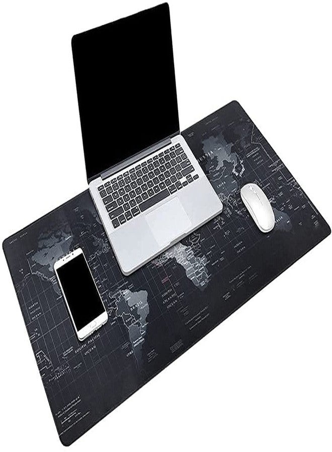 Shrux World Map Desk Mat Desk Pad Non Slip Water Resistant Rubber Base Mouse Pad|Printed Anti Slip Smooth Mouse Pad Desk Pad|Short Cut Keyboard Mouse Pad for Office & Home-80 * 30Cm (World map) - Image 2