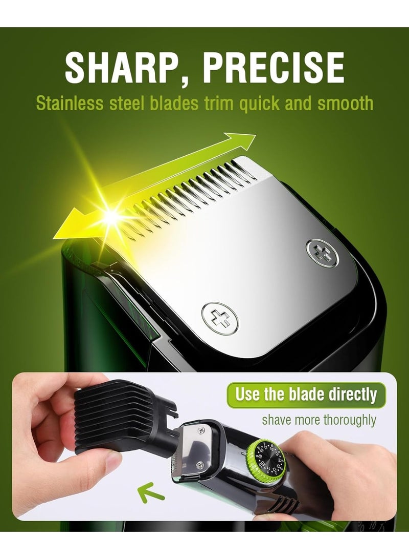 BlueFire Vacuum Beard Trimmer for Men – IPX7 Waterproof Electric Beard & Mustache Trimmer with Built-in Hair Vacuum, Ultra-Sharp Stainless Steel Blades, Dual Motor Power & 20 Adjustable Lengths | USB Rechargeable Cordless Grooming Kit for Face, Sideburns & Stubble – Mess-Free Precision Trimmer for Perfect Styling, Wet/Dry Use, Long Battery Life, Ideal Gift for Men - Image 5