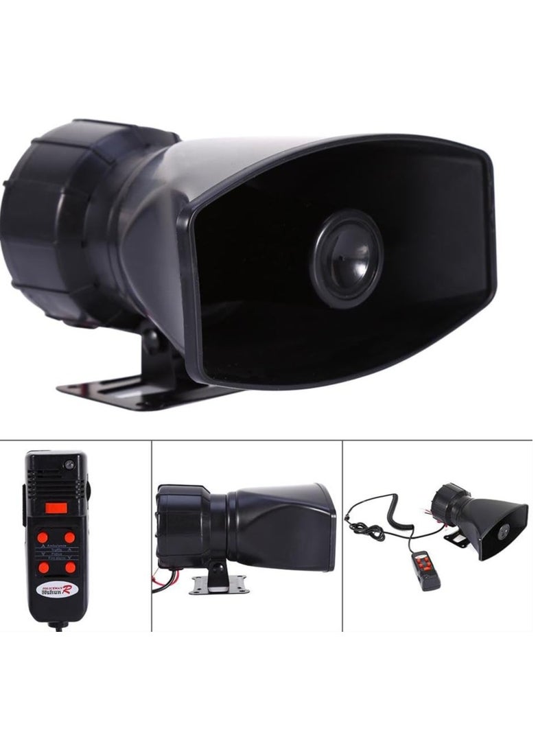 Generic - Sound Warning Megaphone For Car, Megaphone for Van, Car Siren Megaphone, 5 Sounds Tone Megaphone Loud Air Horn Siren Speaker, for Car Van Truck, 300Db - Image 1
