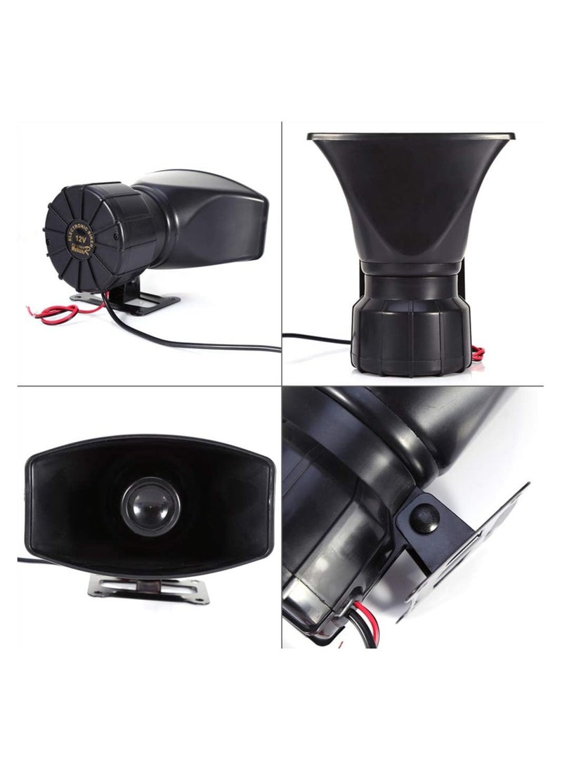 Generic - Sound Warning Megaphone For Car, Megaphone for Van, Car Siren Megaphone, 5 Sounds Tone Megaphone Loud Air Horn Siren Speaker, for Car Van Truck, 300Db - Image 1
