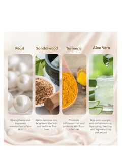 VLCC VLCC Pearl Facial Kit - 60g | Luminous and Radiant Skin | At Home Facial with Pearl Extracts, Sandalwood, Turmeric & Aloe Vera | Tan Removal Facial Kit.  - Image 4
