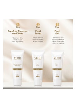 VLCC VLCC Pearl Facial Kit - 60g | Luminous and Radiant Skin | At Home Facial with Pearl Extracts, Sandalwood, Turmeric & Aloe Vera | Tan Removal Facial Kit.  - Image 5