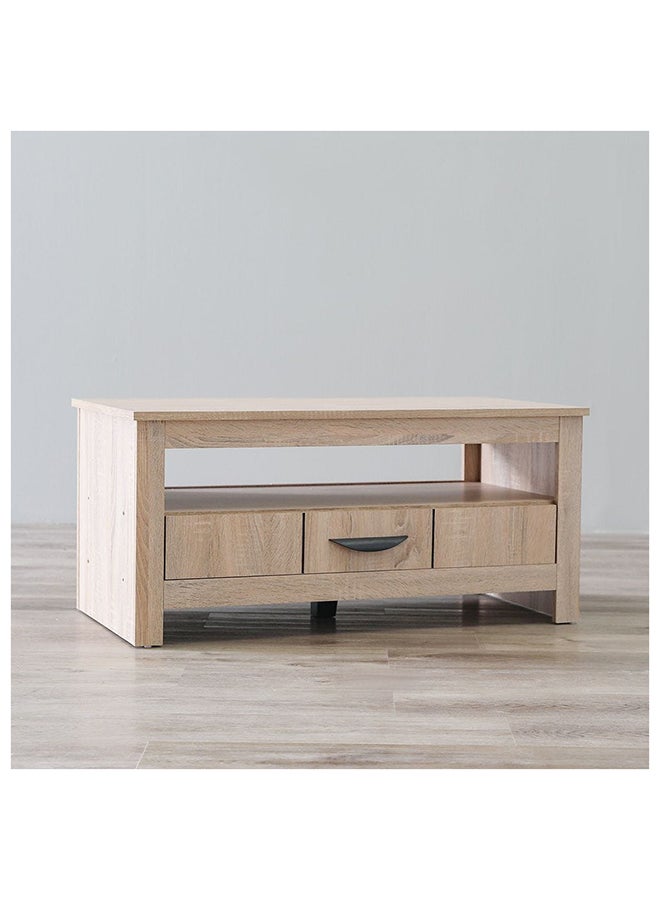 Anton 1 Drawer Coffee Table Multifunctional Living Room Desk Space Saving Center Table Modern Design Furniture For Home Living Room L 90 x W 45.2 x H 41.5 cm Sonoma Oak