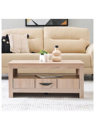 Anton 1 Drawer Coffee Table Multifunctional Living Room Desk Space Saving Center Table Modern Design Furniture For Home Living Room L 90 x W 45.2 x H 41.5 cm Sonoma Oak - pzsku/Z6A738398C922A6B61381Z/45/1747202608/8d5d8042-a88b-4590-87e3-e608f19a828f