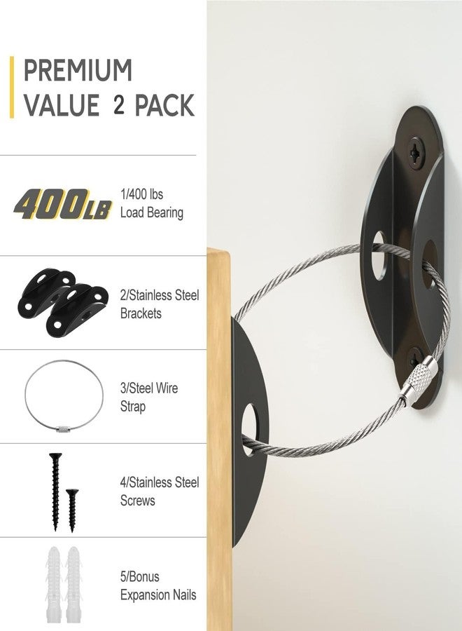 XIGSTA Anti Tip Furniture Anchors Kids, Child Safety Anti-Falling Furniture Straps Protect Toddler from Furniture Falling,Safety Tips Earthquake,Furniture Anchors, School Furniture Anti Tip Anchor - Image 5