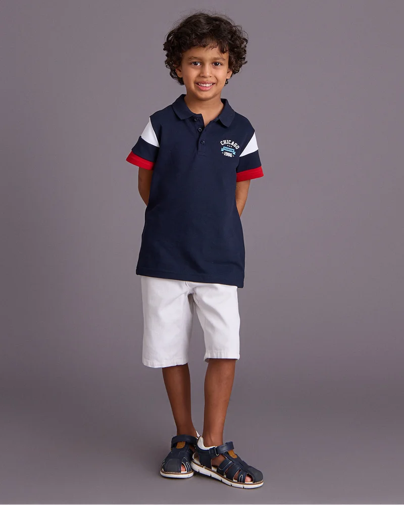 ردتاغ Boys Navy Polo Shirt