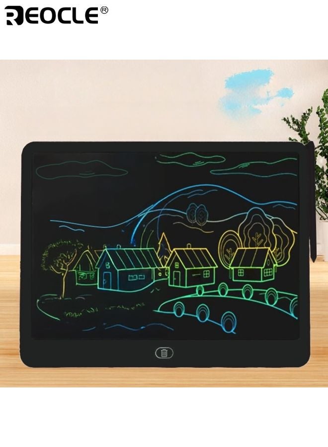 REOCLE Kid's Magnetic Drawing Board with One-Button Erase and Writing Practice Design Kids Doodle Toy with Magnetic Pen for Children Educational Play