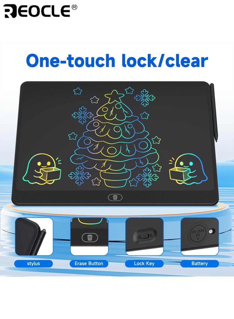 REOCLE Kid's Magnetic Drawing Board with One-Button Erase and Writing Practice Design Kids Doodle Toy with Magnetic Pen for Children Educational Play - Image 4