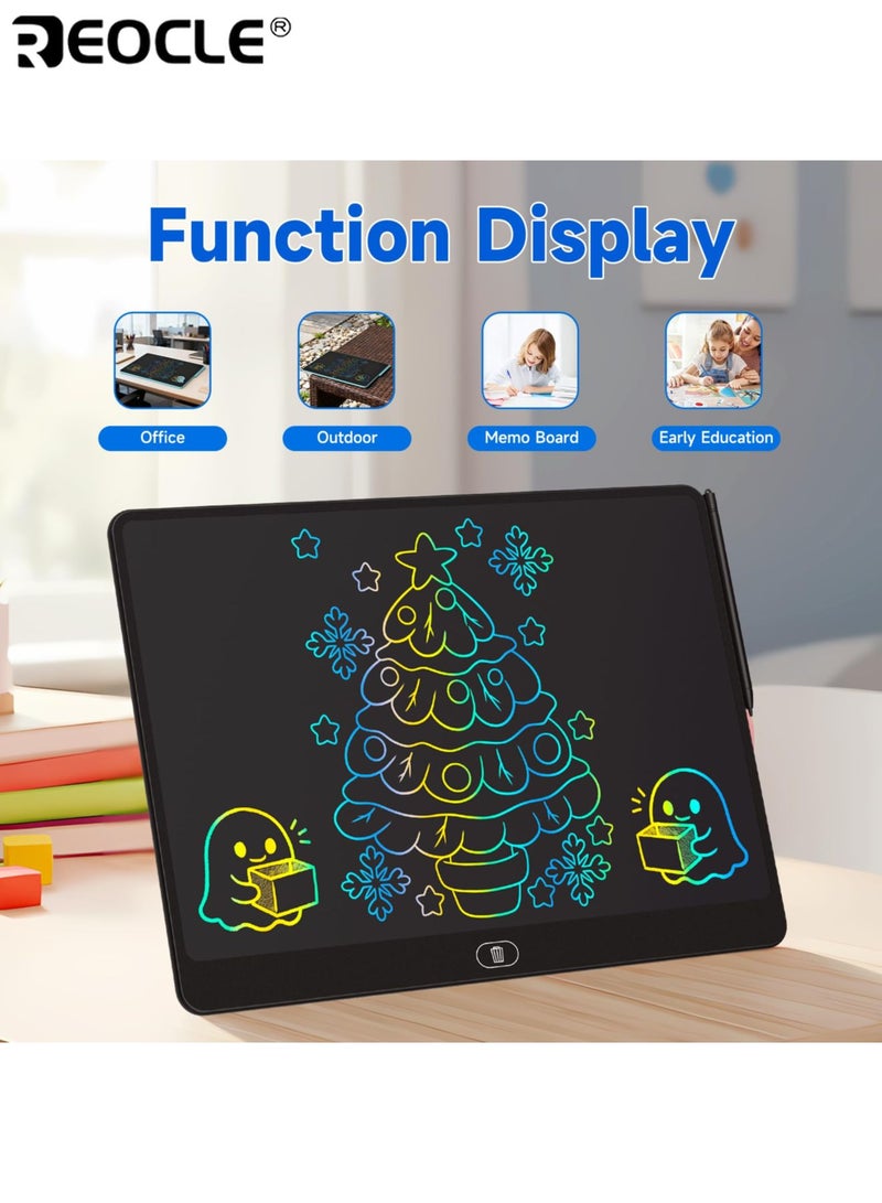 REOCLE Kid's Magnetic Drawing Board with One-Button Erase and Writing Practice Design Kids Doodle Toy with Magnetic Pen for Children Educational Play - Image 2