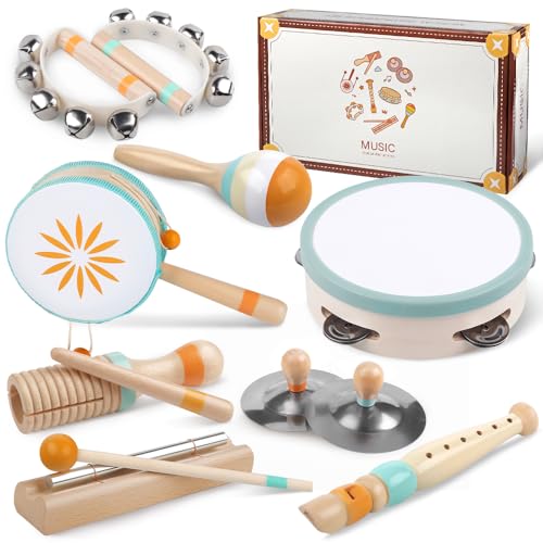 Meytccve Toddlers Musical InstrumentsBaby Montessori Wooden Musical Toys for Toddlers 13 Year OldKids Percussion Instruments Toy for Preschool KidsChristmas Birthday Gift for Baby Boys Girls - Image 1