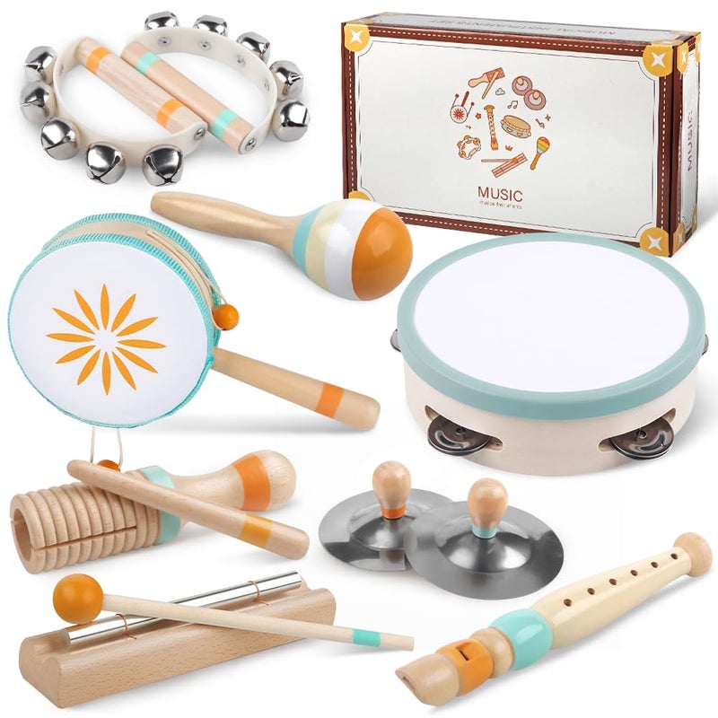 Meytccve Toddlers Musical InstrumentsBaby Montessori Wooden Musical Toys for Toddlers 13 Year OldKids Percussion Instruments Toy for Preschool KidsChristmas Birthday Gift for Baby Boys Girls - Image 3