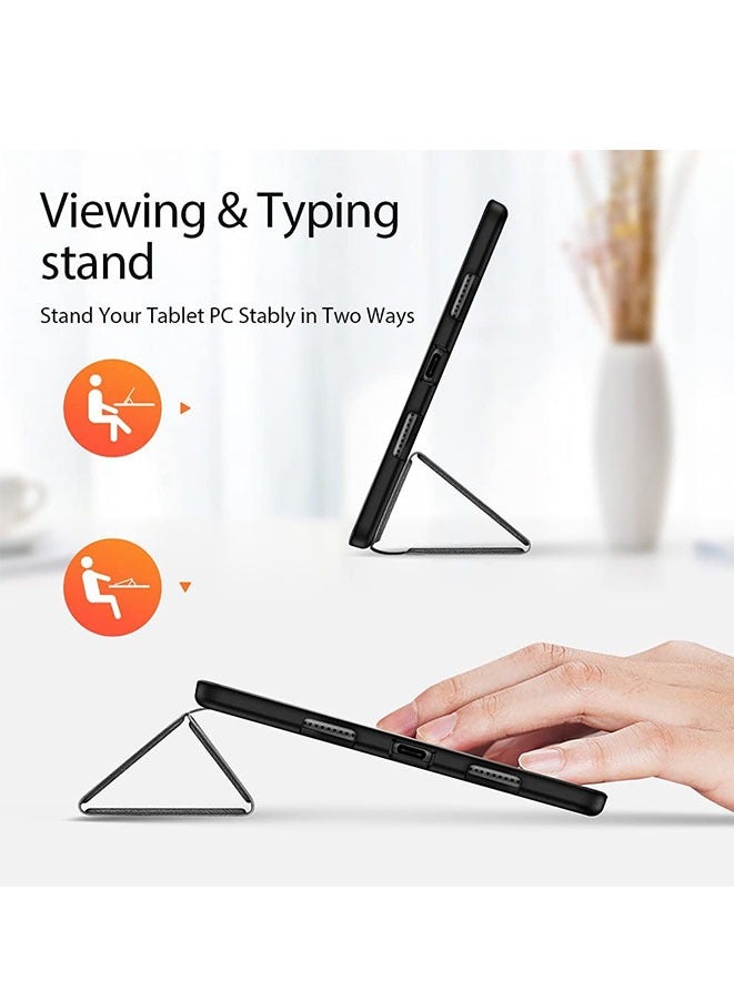 For Huawei MatePad 11 (2021) PU Leather and Canvas Cover with  Pencil Holder - Image 4