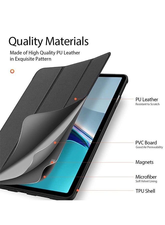 For Huawei MatePad 11 (2021) PU Leather and Canvas Cover with  Pencil Holder - Image 5