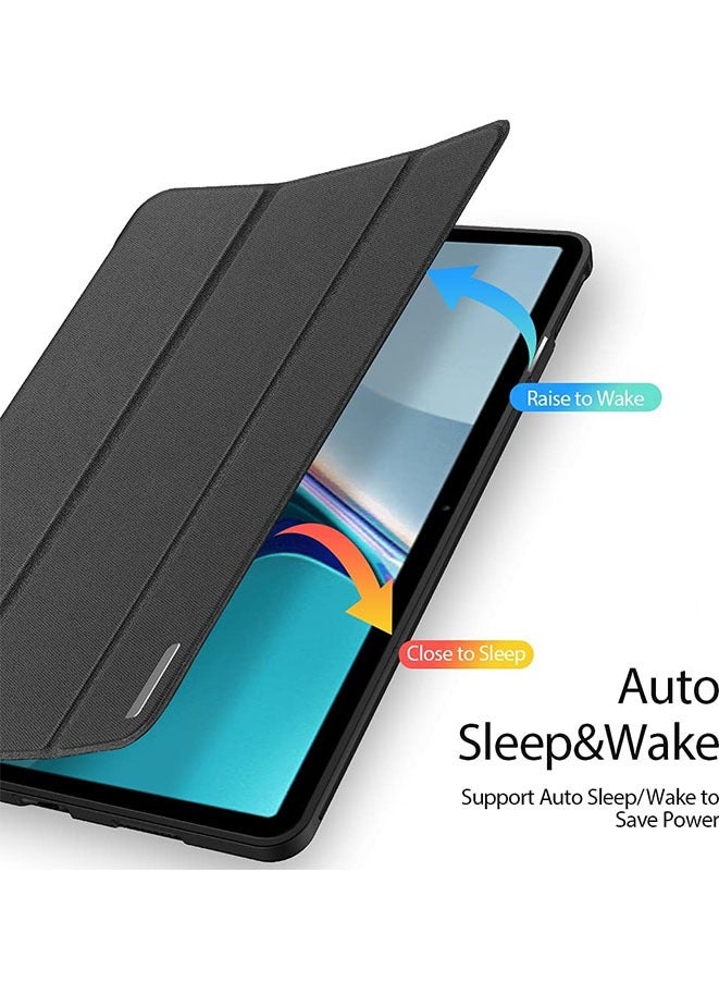 For Huawei MatePad 11 (2021) PU Leather and Canvas Cover with  Pencil Holder - Image 3