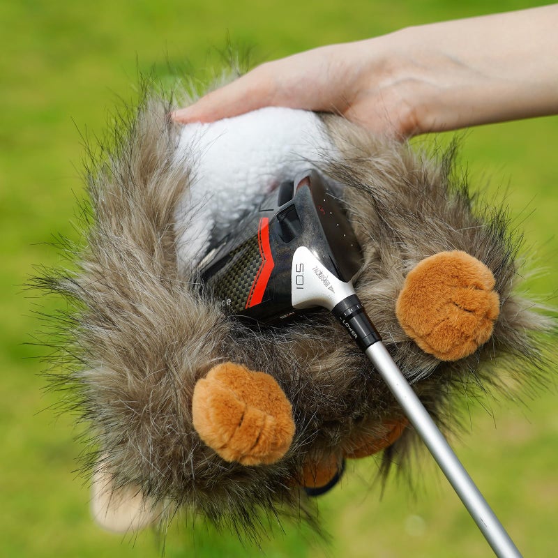 Big Crazy Funny Driver Headcover, Plush Golf Club Covers Long Neck, Animal Headcover, Soft Mallard Duck Rabbit Bunny Owl Fish Headcovers for Golf Clubs Fits Men and Women, Driver Headcover Animal for Present - Image 4