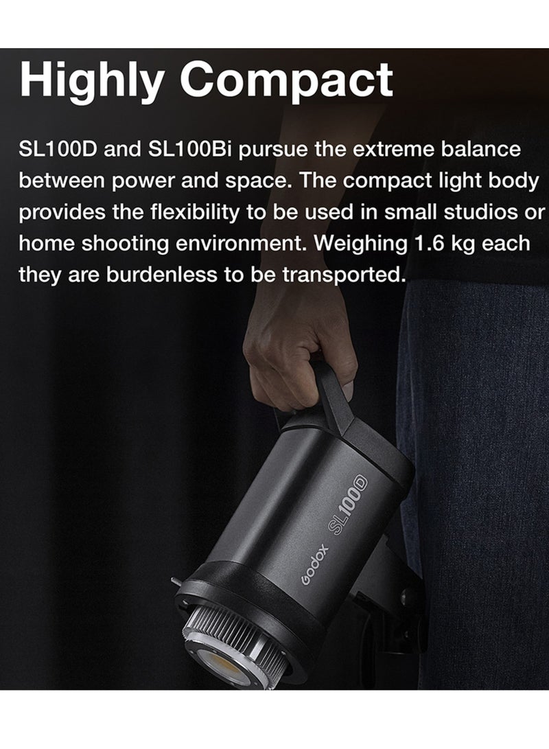 Godox ضوء فيديو LED مدمج SL100D للإضاءة الفوتوغرافية 100 واط 5600 ك Built-in 8 FX تأثيرات إضاءة CRI96+ TLCI97+ قاعدة Bowens تدعم التحكم عبر التطبيق/2.4G لاسلكي/تحكم على اللوحة - Image 5