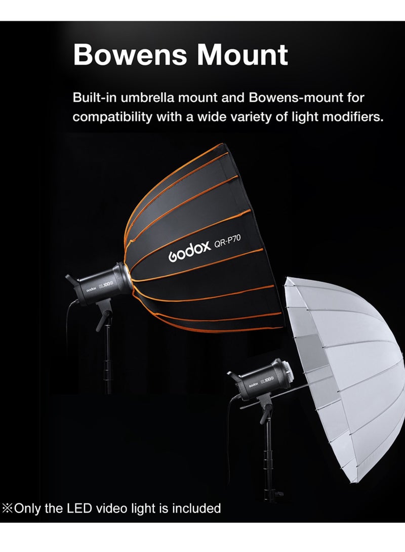 Godox ضوء فيديو LED مدمج SL100D للإضاءة الفوتوغرافية 100 واط 5600 ك Built-in 8 FX تأثيرات إضاءة CRI96+ TLCI97+ قاعدة Bowens تدعم التحكم عبر التطبيق/2.4G لاسلكي/تحكم على اللوحة - Image 4