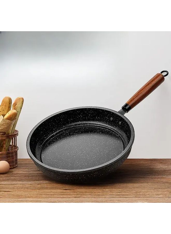 24 سم مقلاة من الحديد الزهر غير لاصقة، صينية ثقيلة مناسبة للحث، طلاء حجر الأرز - Image 2