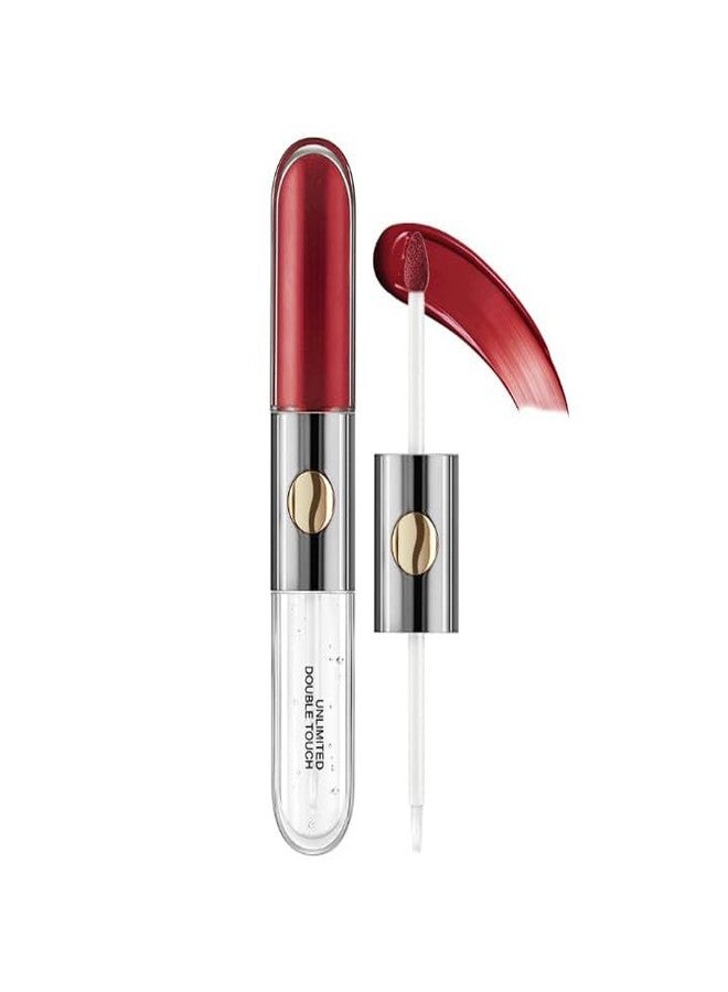 VBA Two-step Liquid lipstick with Moisturizing Lip Oil Double Head Waterproof Lip Gloss Non-Sticky Tinted with Fruit Flavor Lip Oil Matte Finish (128) - Image 1