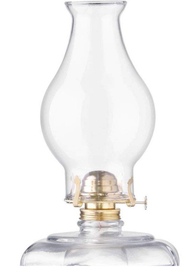 Crisa 3” X 4 3/4” X 8 1/2” Replacement Clear Glass Chimney Globe Large Bulge Smooth Top Glass Oil Lamp Hurricane Lamp