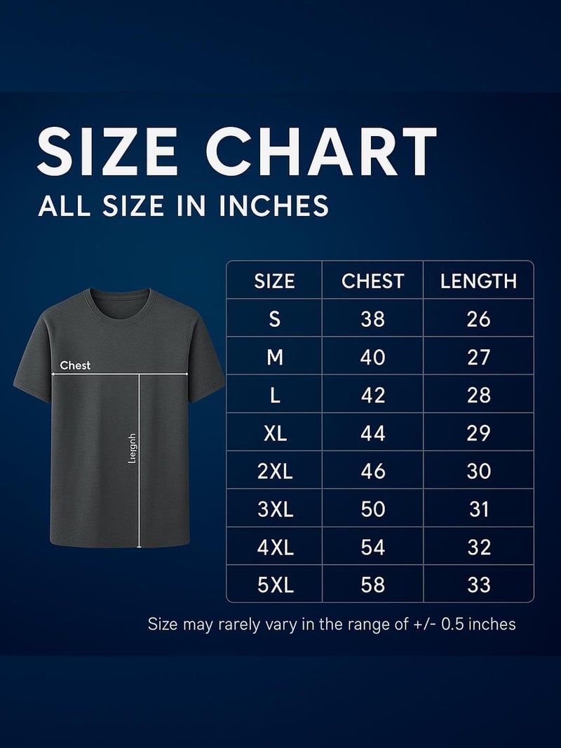 NOBERO Men Cotton Blend Letter Print Regular Fit T-Shirt (1M-TWTS-C0218-BL_Black 2XL) - Image 5