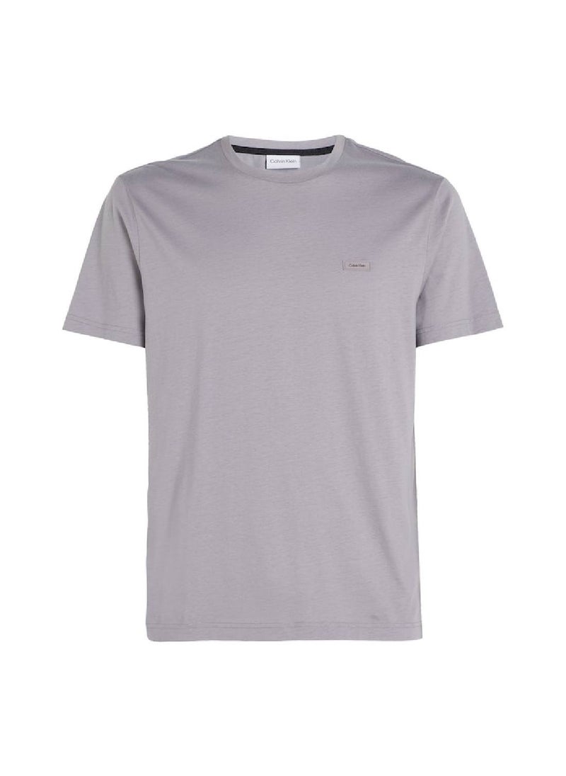 CALVIN KLEIN Men's Cotton Micro Logo T-Shirt, Light Purple  - Image 2