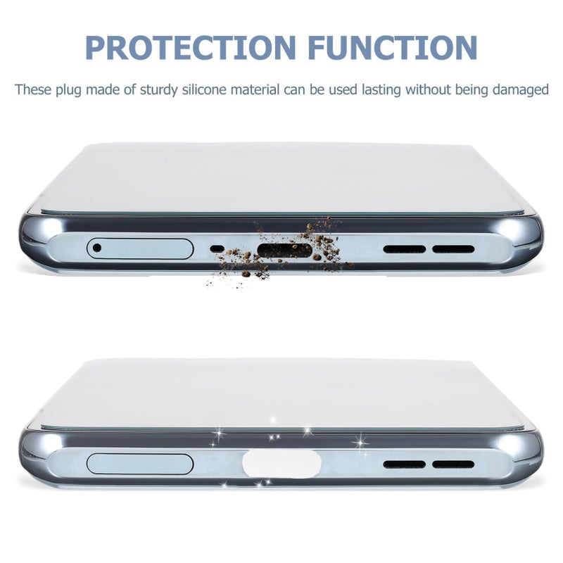 أغطية USB C الشفافة 100 قطعة، واقيات منفذ الهواء، سدادات منفذ الشحن، إكسسوارات الهاتف - Image 4