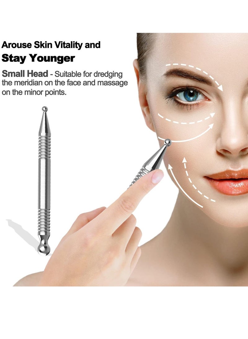 Bukela Acupuncture Pen, Stainless Steel Deep Tissue Massage Tool Manual Acupuncture Massage Pen Manual Acupuncture Pen for Full Body Meridian Pain Relief  - Image 3