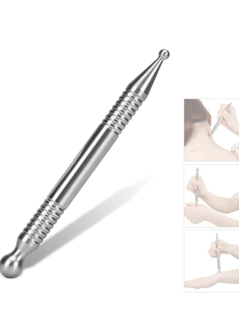 Bukela Acupuncture Pen, Stainless Steel Deep Tissue Massage Tool Manual Acupuncture Massage Pen Manual Acupuncture Pen for Full Body Meridian Pain Relief  - Image 1