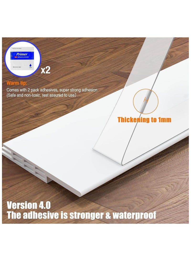 2 Pack Under Door Draft Stopper, Weather Stripping Door Seal, Bottom of Door Sweep, Garage Window Blocker, Noise & Dust Insulation, Draft Guard for Home Essentials, Energy Saving and Noise Reduction