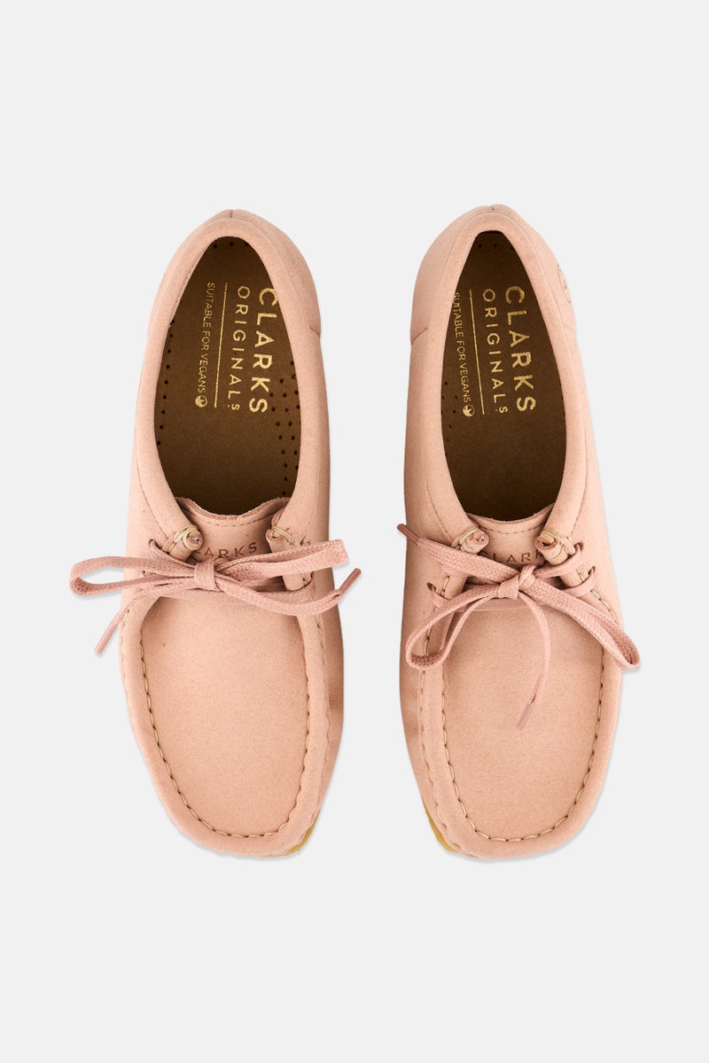 clarks Women Standard Wallabee Lace Up Casual Shoes, Blush Pink - Image 3