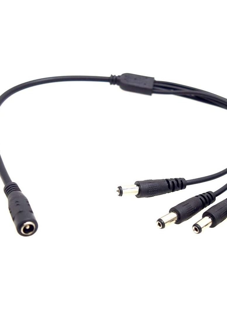DC 4 Splitter Cable Power Lead 5.5x2.1mm Pigtail 1 Female to 4 Male Plug for CCTV Surveillance System Car  - Image 1