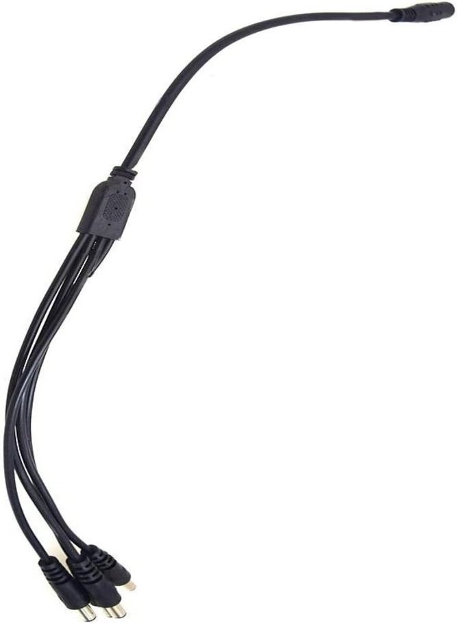 DC 4 Splitter Cable Power Lead 5.5x2.1mm Pigtail 1 Female to 4 Male Plug for CCTV Surveillance System Car  - Image 2
