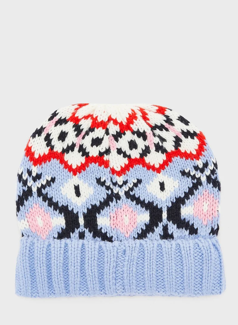 Marks & Spencer Knitted Fair Isle Hat & Gloves Gift Set