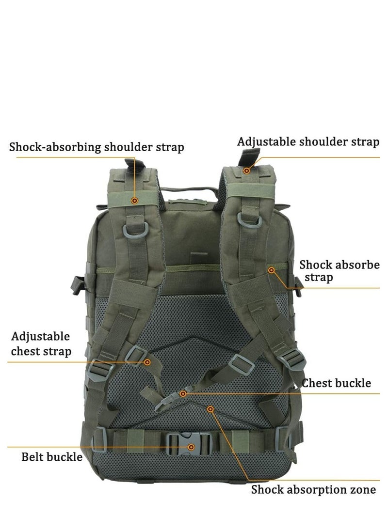 Generic 45L Tactical Backpack 3 Day Assault Survival Molle Pack Bug Out Bag Fishing Outdoor Mountaineering Hiking Camping Multi-Function Backpack Rucksack  - Image 3