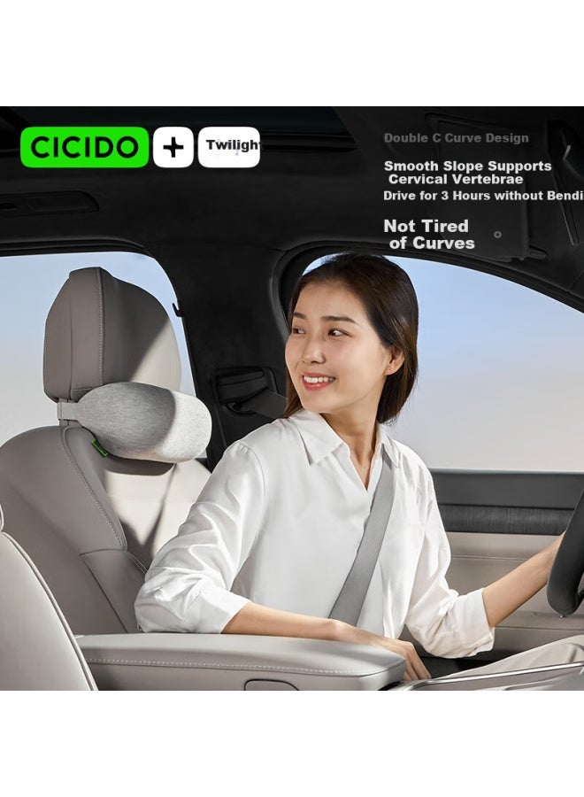 CICIDO وسادة رأس سيارة سيكيدو غاب، وسادة مقعد السيارة، دعم قطن السائق المثبت في السيارة، تسلا شياومي - Image 4