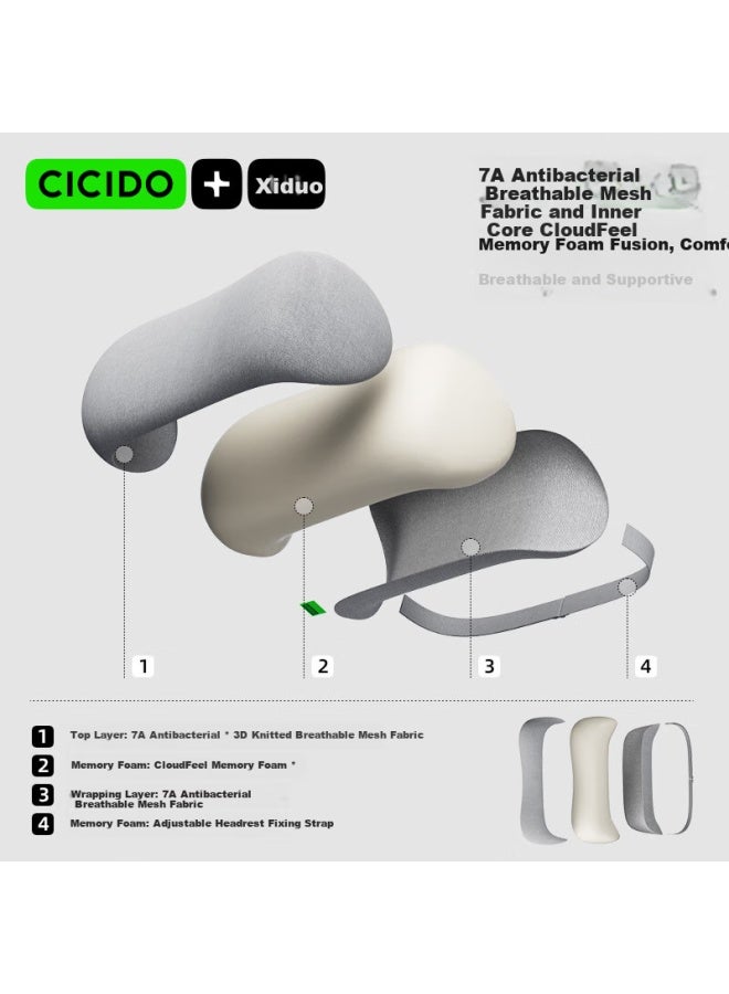CICIDO وسادة رأس سيارة سيكيدو غاب، وسادة مقعد السيارة، دعم قطن السائق المثبت في السيارة، تسلا شياومي - Image 5