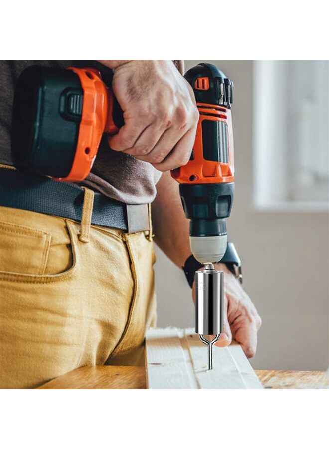 Universal Socket Tool Super Socket Unscrew Any Bolt for Wrench Ratchet Adjustable Socket Drill with Adapter Gifts for Him Men Husband Boyfriend (Silver) - Image 4