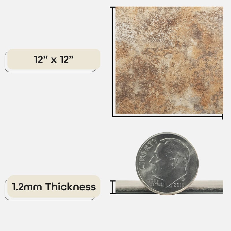 Achim Home Furnishings FTVMA42320 Nexus 12-Inch Vinyl Tile, Marble Granite, 20-Pack, 12"W x 12"L x 1.2mm T - Image 3