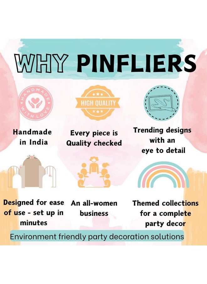 Pinfliers - Pinfliers Flower Theme Paper Hanging Festival Puja Backdrop Decoration|Pastel Bunting Paper Decoration for Birthday,Baby Shower|Pongal,Lohri,Makar Sankranti Decoration Items|18 Paper Flowers|60"Length - Image 1