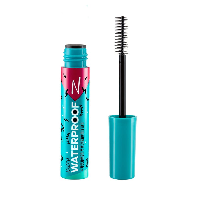 Nailen Black Waterproof Long Lash Mascara with Comb  No Clumps Smudges or Flakes  Voluminous and Long Eyelashes for Eye Makeup  1 Count